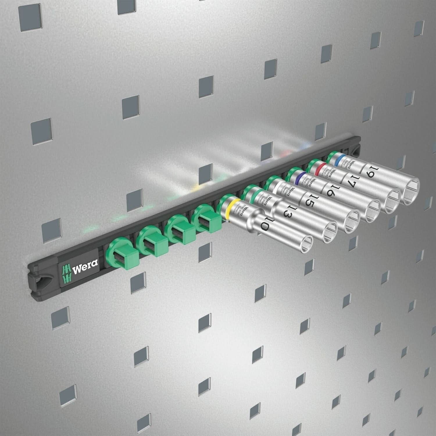 Wera Magnetic Socket Rail C Deep 1 Socket Set, 1/2-in. Drive, 6-Pieces
