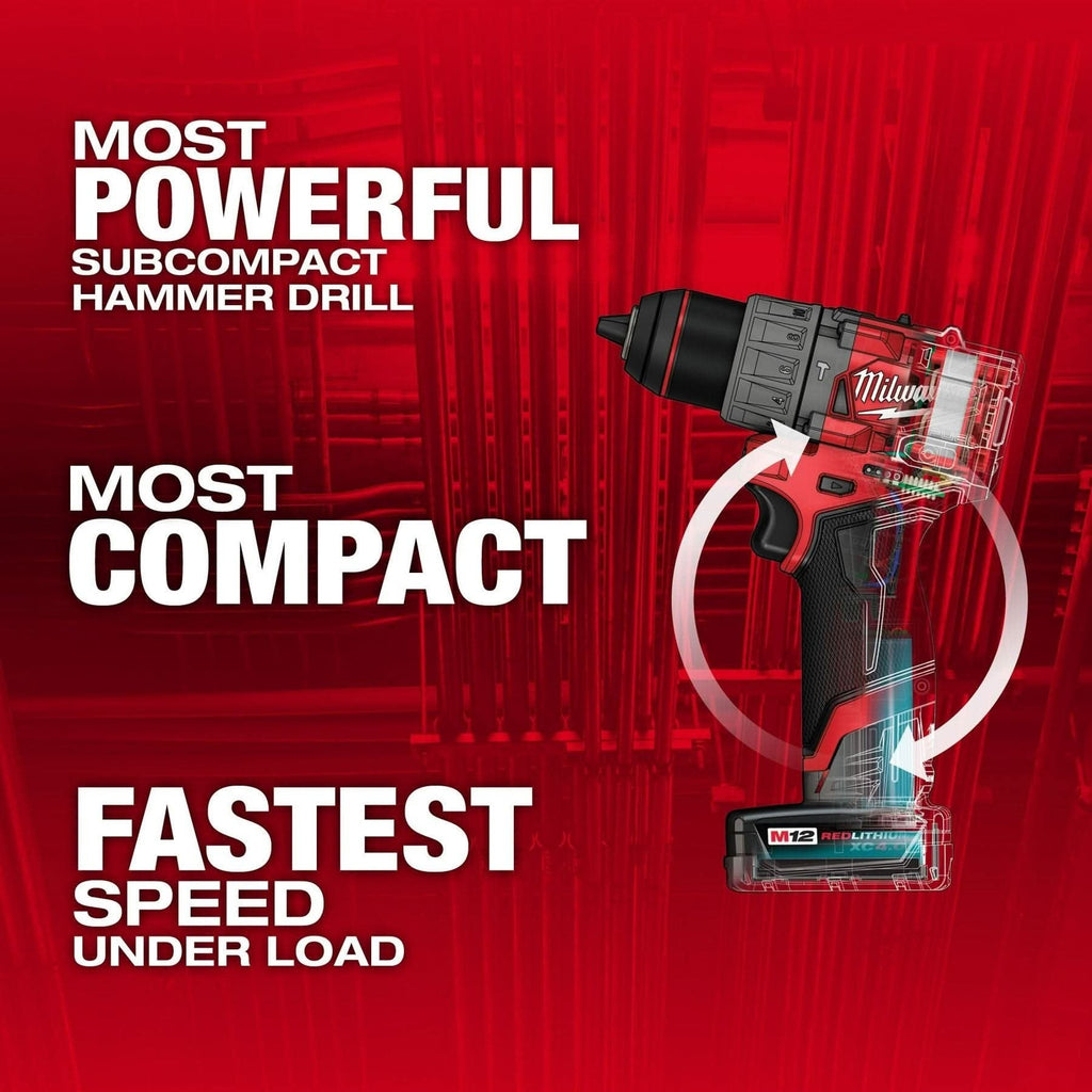 Milwaukee 3404-22 M12 FUEL 1/2-in. Hammer Drill/Driver Kit