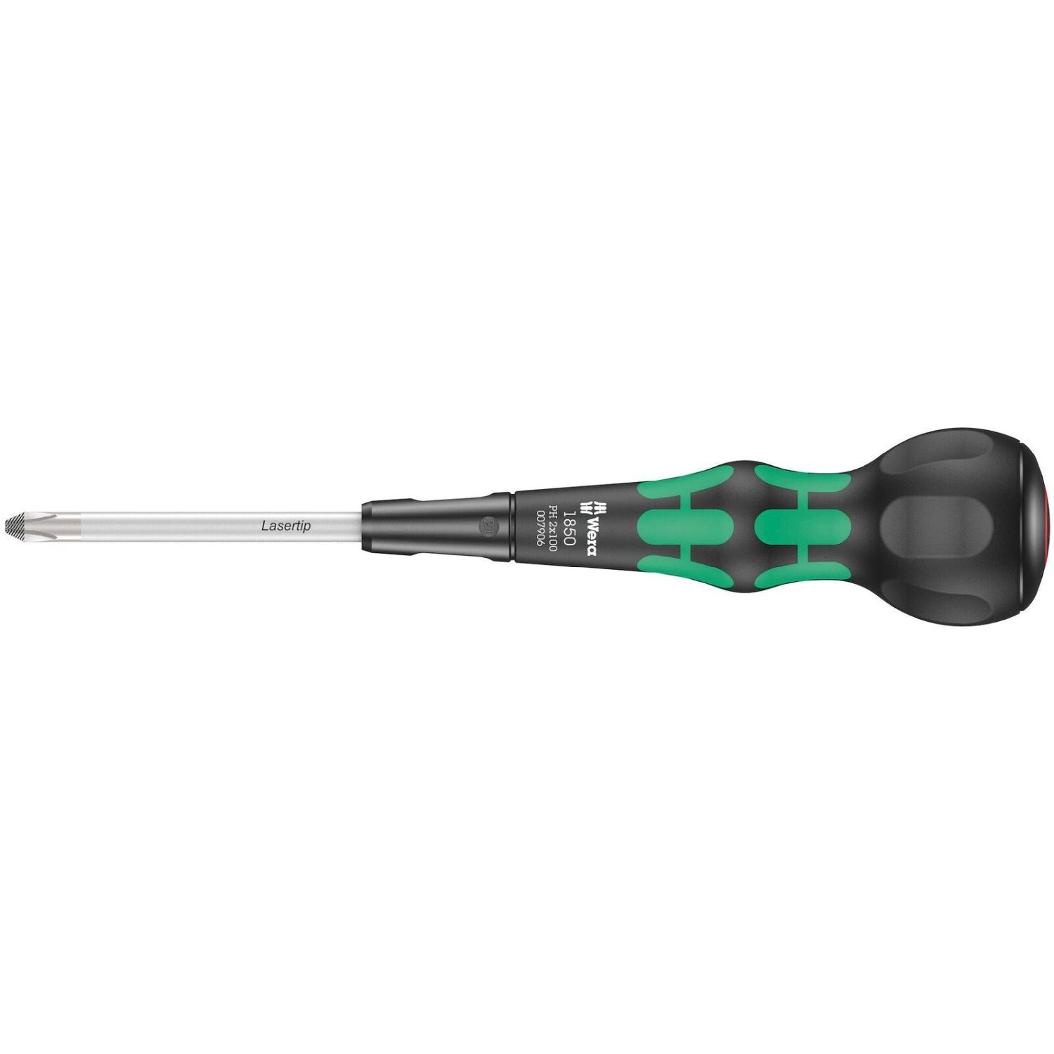Wera 1850 Ph Kraftform Ball-Grip Phillips-Head Screwdriver, Ph 1x80-mm.