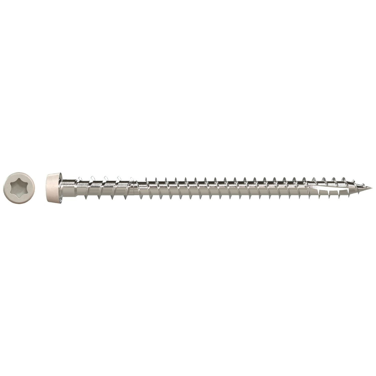 Simpson Strong-Tie DCU234S316GR05 Deck-Drive DCU COMPOSITE Screw (Collated), #10 x 2-3/4-in. Type 316, Gray 05, 1000-Pack