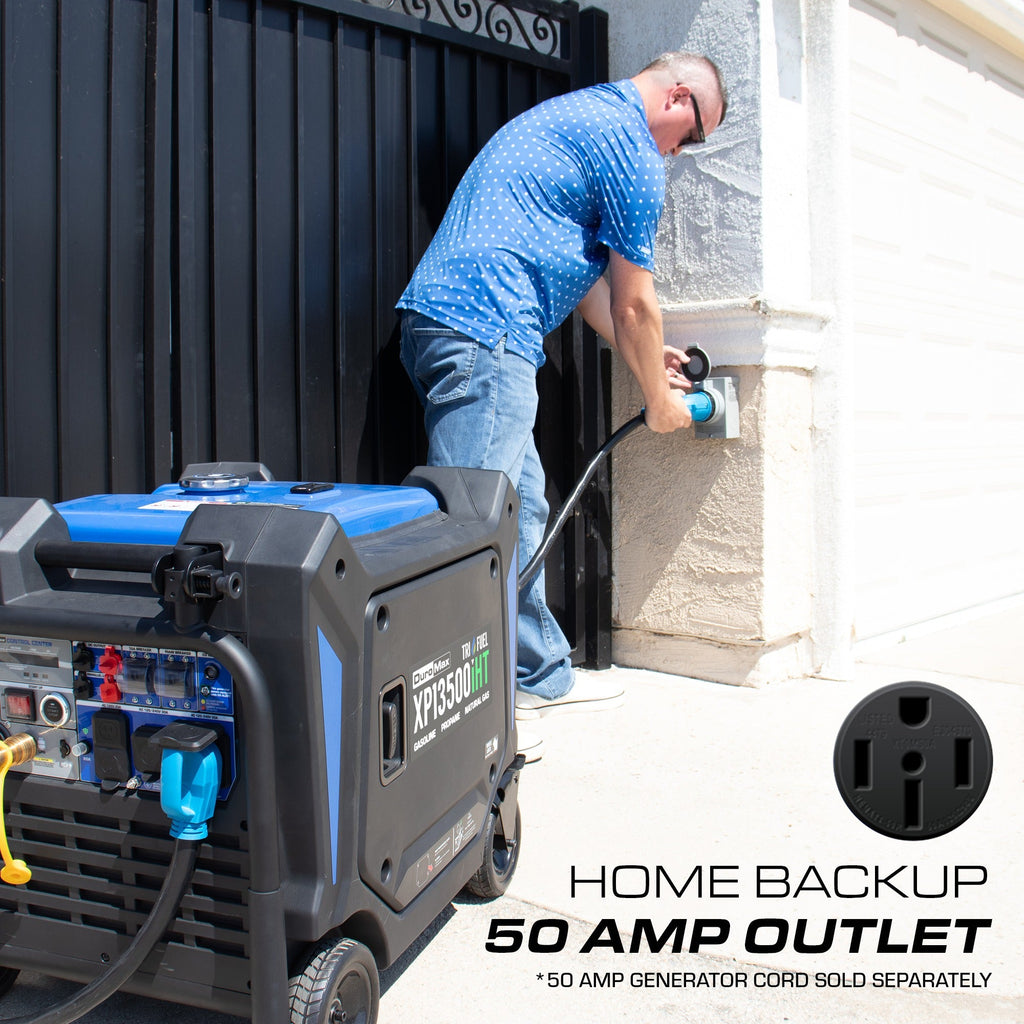 DuroMax XP13500iHT 13,500-Watt 550cc Tri-Fuel Portable Inverter Generator with CO Alert (XP13500iHT)