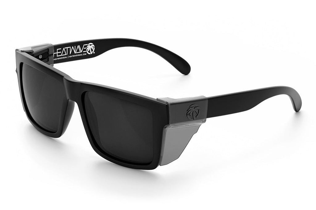 Heat Wave VISE Z87 Black Frame - BLACK Emblem Black Lens Sunglasses