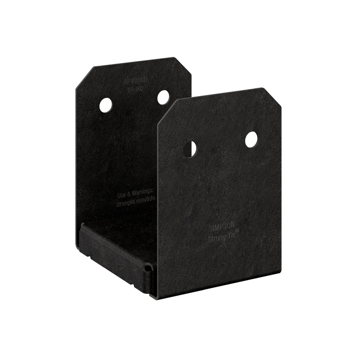 Simpson Strong-Tie Outdoor Accents Avant Collection ZMAX, Black Powder-Coated Post Base for 6x6 Rough (APVB66R)