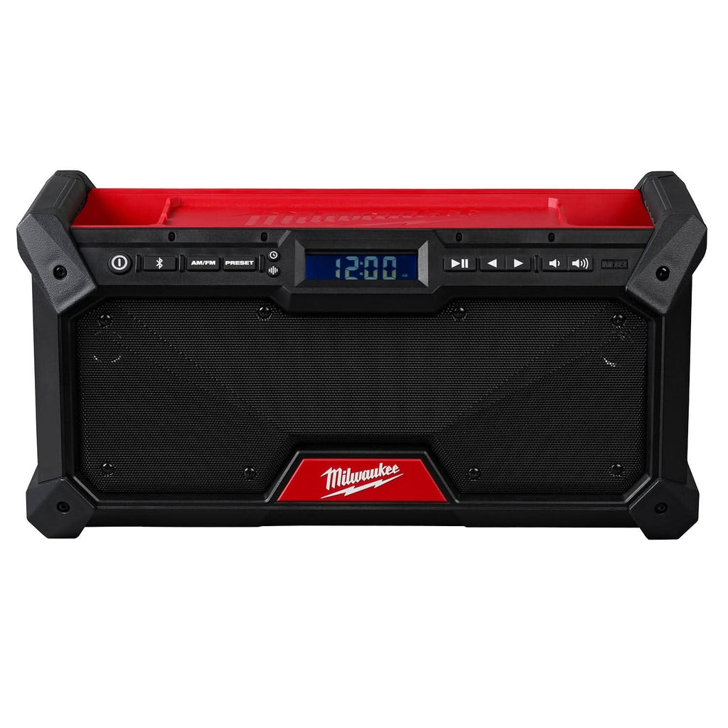 Milwaukee M18 RADIUS LED Site Light & Pivoting USB Flashlight Set with M18 Bluetooth Jobsite Radio