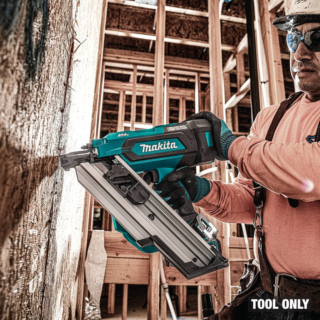 Makita GNB01Z 40V max XGT Brushless 30-Degree Clipped Head 3-1/2-in. Framing Nailer, Tool Only