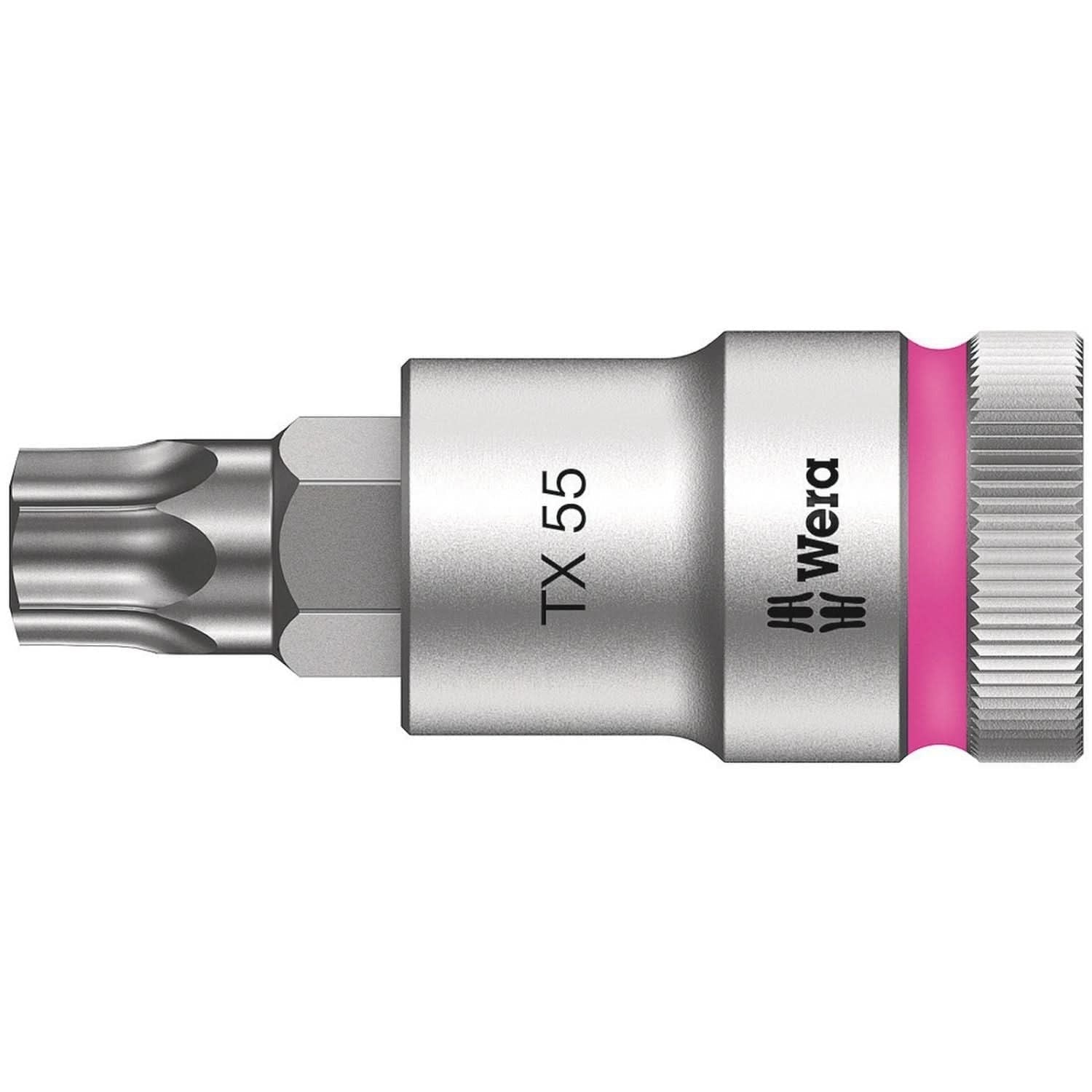 Wera 8767 C Hf Torx Zyklop Bit Socket With 1/2-in. Drive With Holding Function, Torx 55x60-mm.