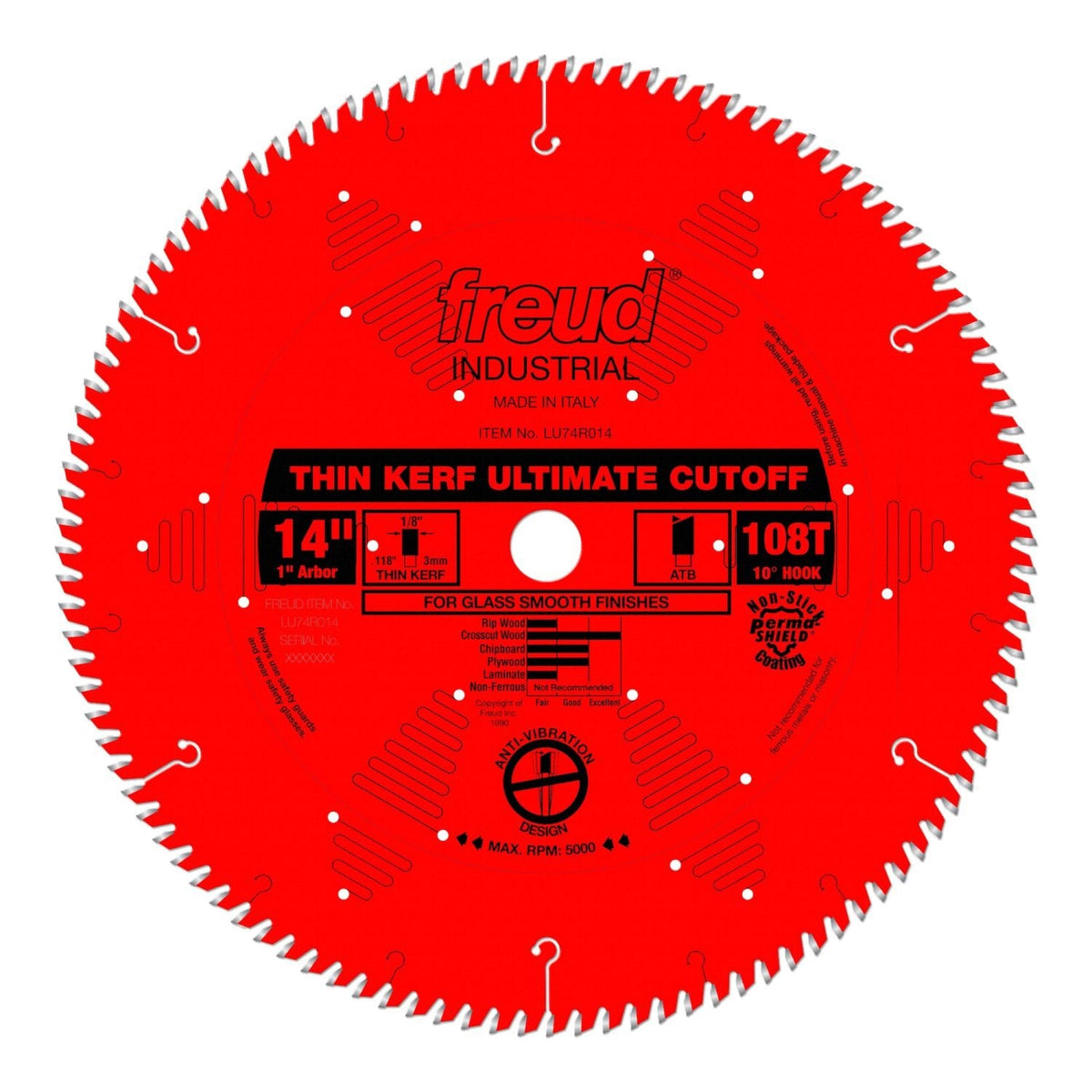 Freud LU74R014 14 in. Thin Kerf Ultimate Cut-Off Blade