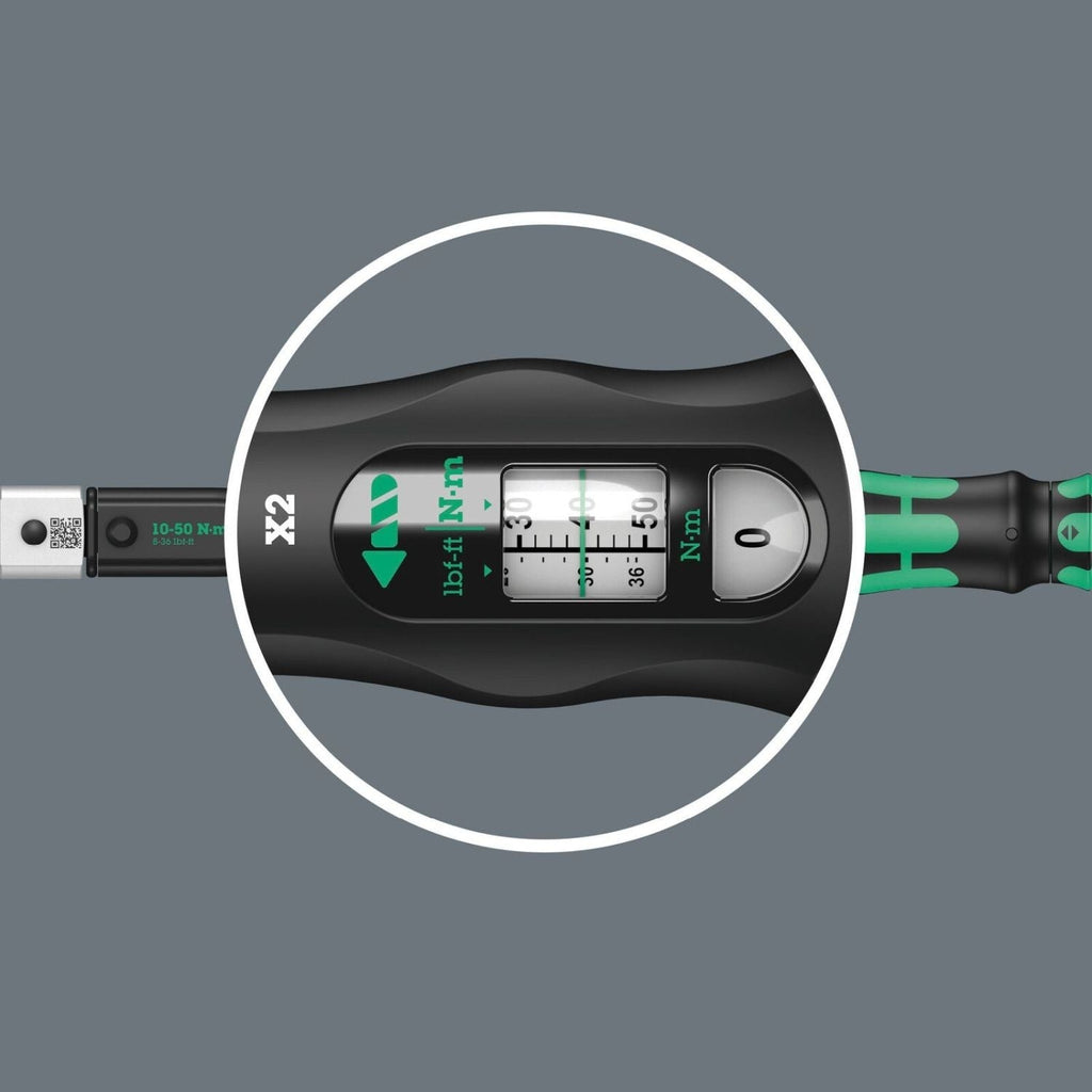 Wera Click-Torquex2 Torque Wrench For Insert Tools, 10-50 Nm, 9X12x10-50 Nm