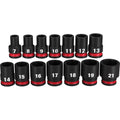 Milwaukee 49-66-7007 14-Piece SHOCKWAVE 3/8-Inch Drive Metric Standard 6-Point Impact Duty Socket Set