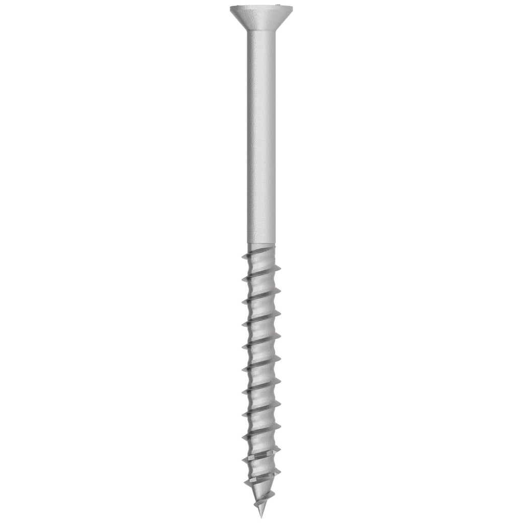 Simpson Strong-Tie TNTSS625314TTR Titen Turbo, 1/4-in. x 3-1/4-in. Type 316 Stainless-Steel Trim-Head Concrete and Masonry Screw, 50-Pack