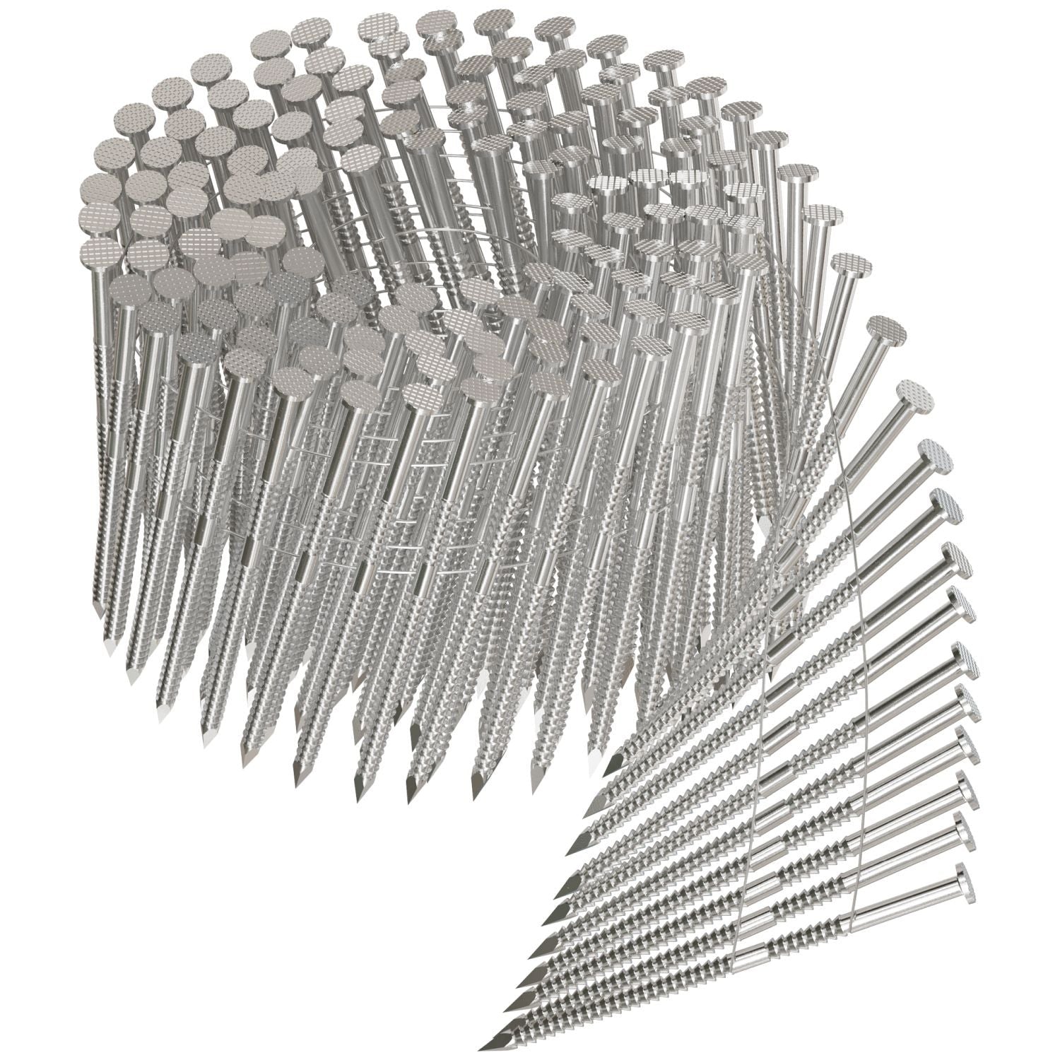 Simpson Strong-Tie S10A325PNJ 15° Wire Coil, Full Round Head, Ring-Shank Decking/Framing Nail, 3-1/4-in. x .131-in. Type 304, 1800-Pack