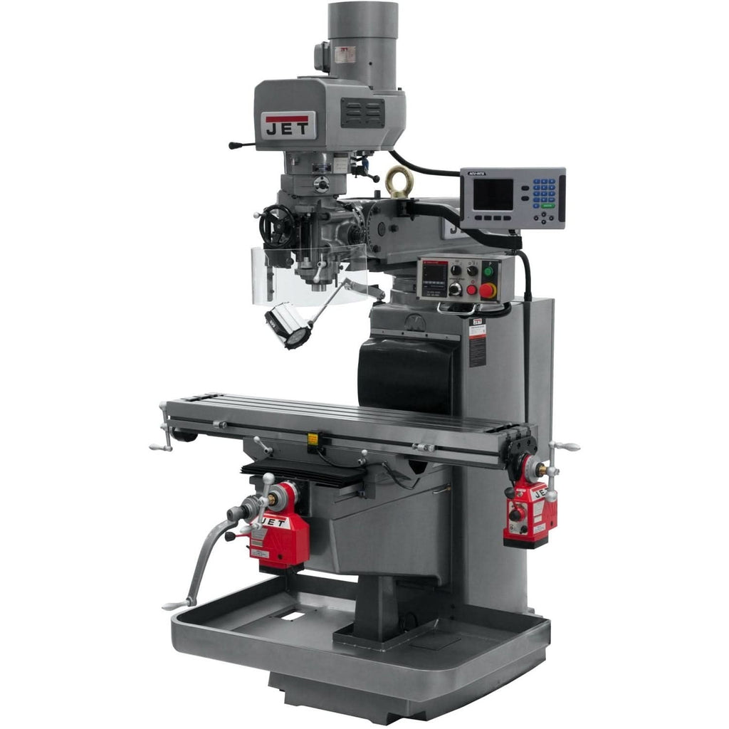 Jet Tools 690626 JTM-1050EVS2/230 Mill With 3-Axis Acu-Rite 200S DRO (Knee) With X and Y-Axis Powerfeeds