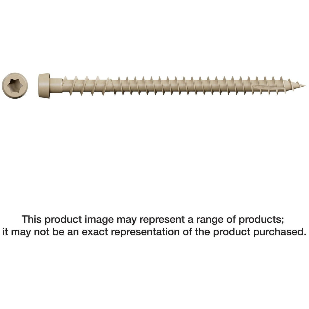 Simpson Strong-Tie DCU234STN02 Deck-Drive DCU COMPOSITE Screw (Collated), #10 x 2-3/4-in. Quik Guard Tan 02, 1000-Pack