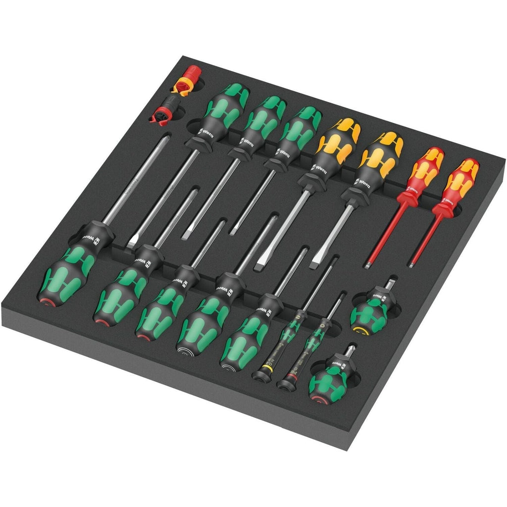 Wera 9710 Foam Insert Screwdriver Set 1, 18-Pieces