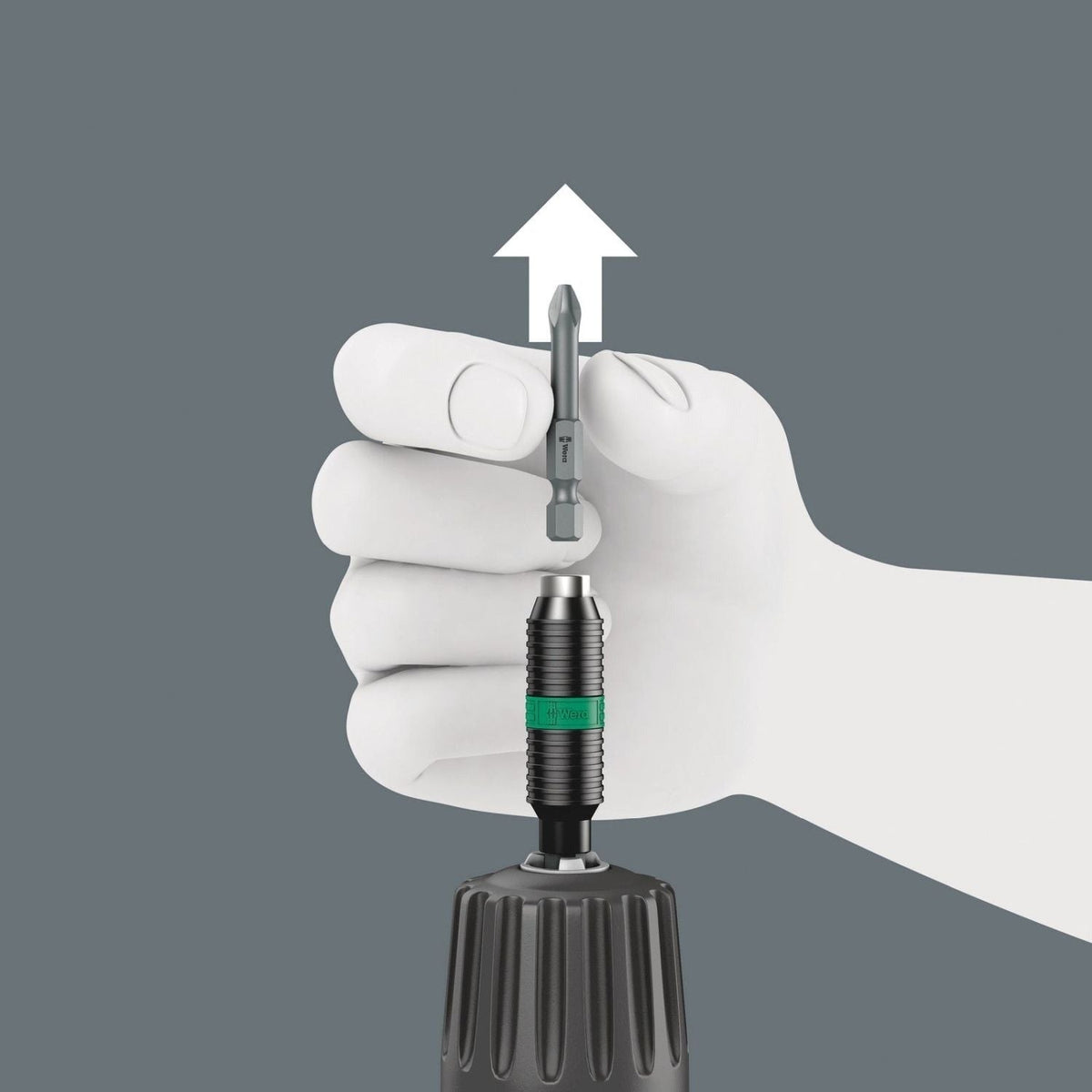 Wera 897/4 R SB Rapidaptor Bitorsion Universal Bit Holder, 1/4-in.x75-mm.