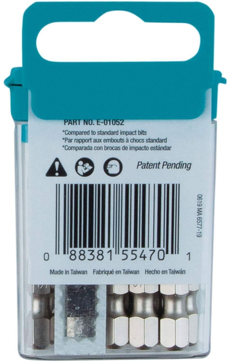 Makita E-01052 Impact XPS #2 Square 2" Power Bit, 15/pk