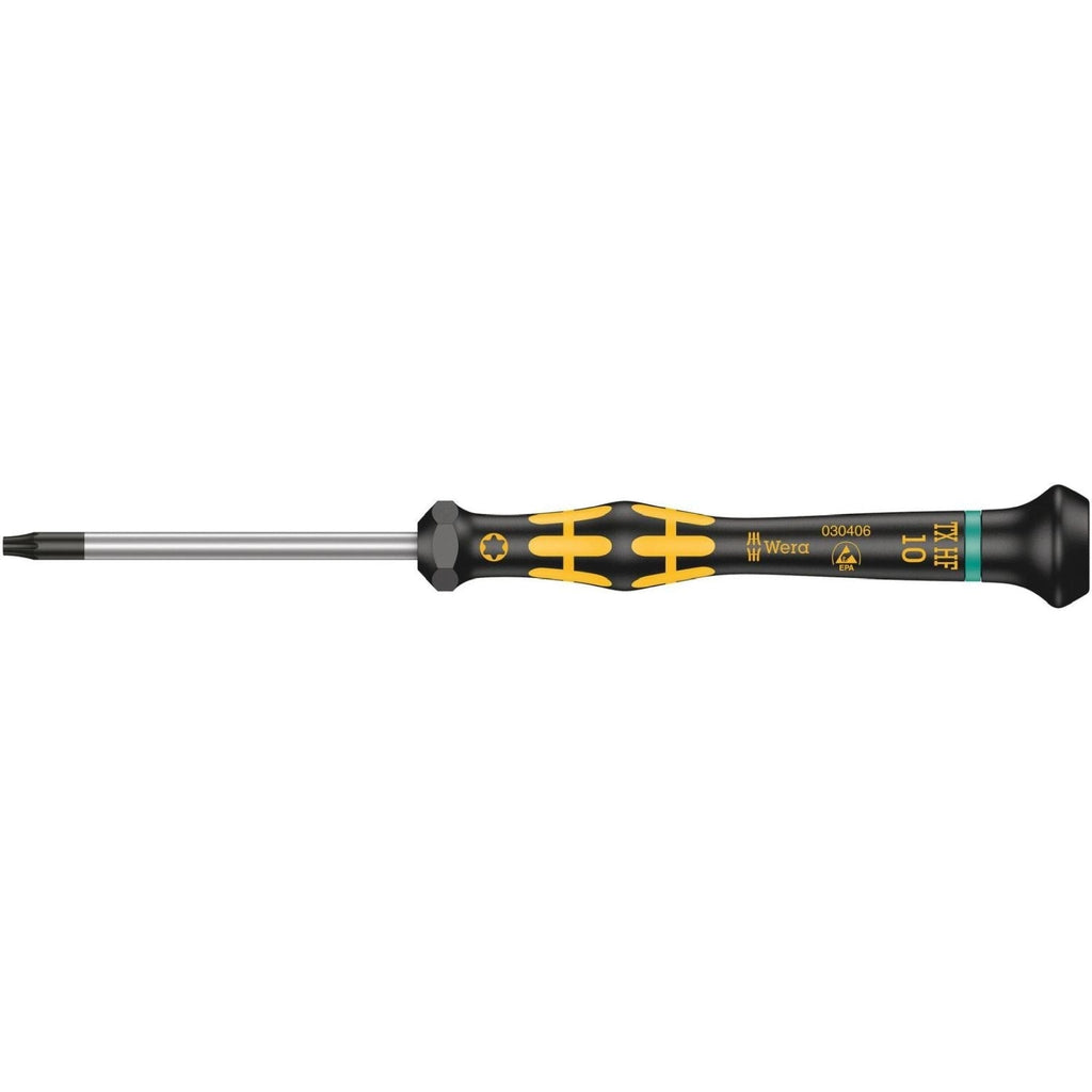 Wera 1567 Torx Hf Esd Kraftform Micro Screwdriver With Holding Function For Torx Screws, Torx 10x60-mm.