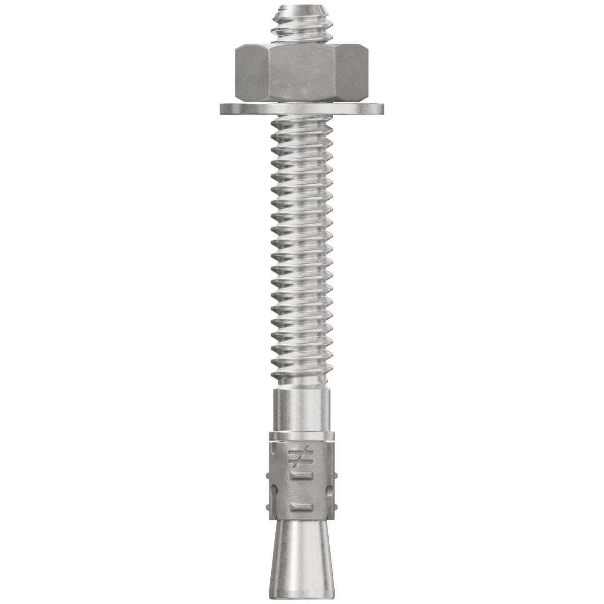 Simpson Strong-Tie STB2-25214S6F100 Strong-Bolt 2, 1/4-in. x 2-1/4-in. Type 316 Stainless-Steel Wedge Anchor, Fully Assembled, 100-Pack