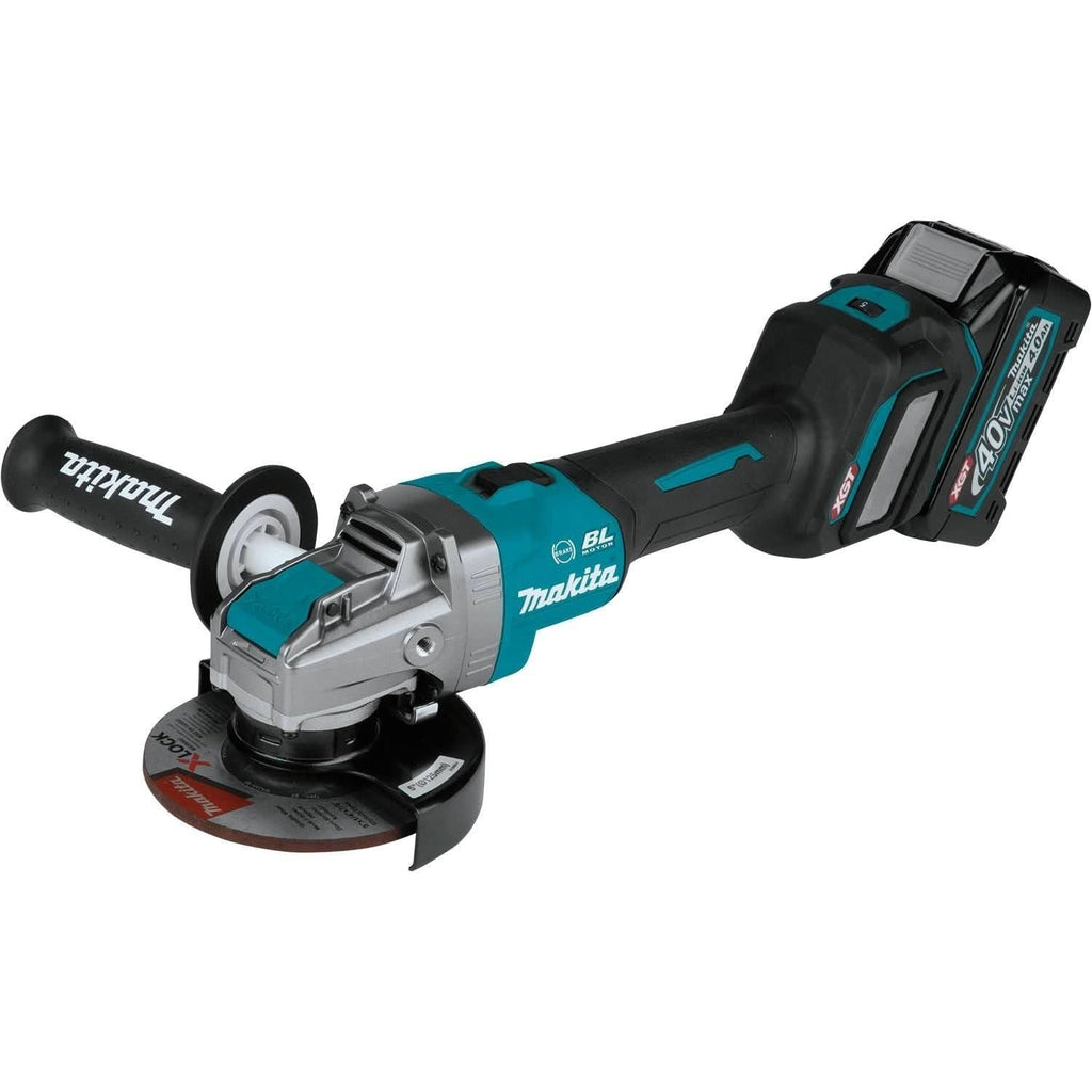 Makita GAG11M1 40V max XGT Brushless Cordless 4-1/2" / 5" X-LOCK Angle Grinder Kit, with Electric Brake, AWS Capable (4.0Ah)