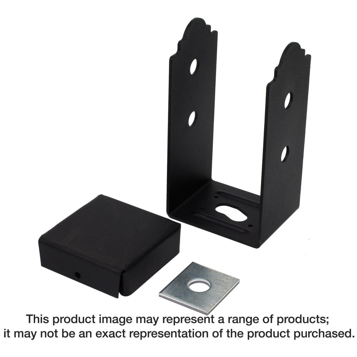 Simpson Strong-Tie APB44R Outdoor Accents Mission Collection ZMAX, Black Powder-Coated Post Base for 4x4 Rough