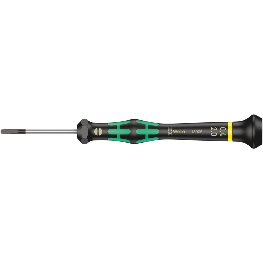 Wera 2035 Screwdriver For Slotted Screws For Electronic Applications, 0.40x2x40-mm.