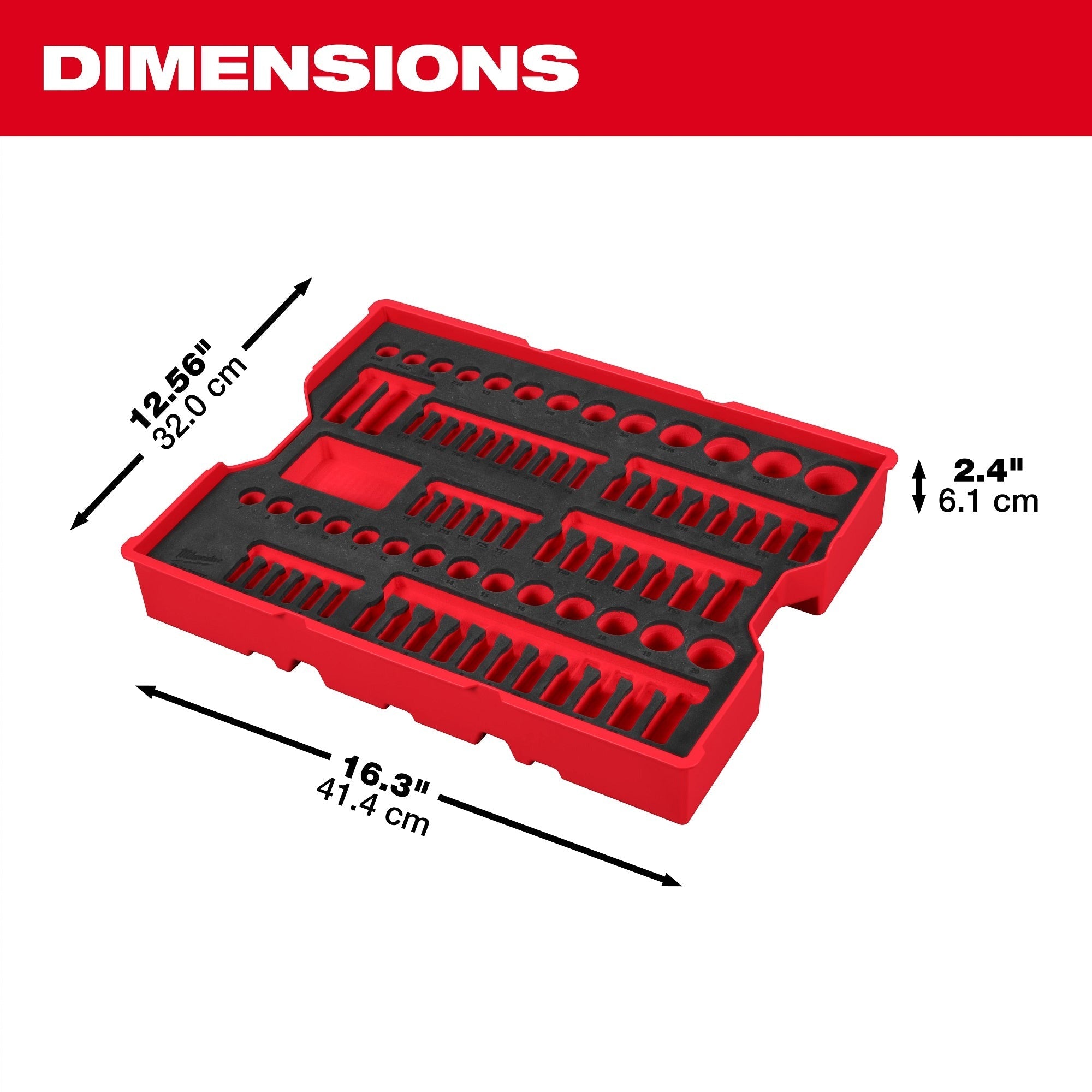Milwaukee 77 pc. 1/4-in. & 3/8-in. Drive Metric, SAE, & Torx® Socket Set with Tray for PACKOUT Drawers (48-22-0152)