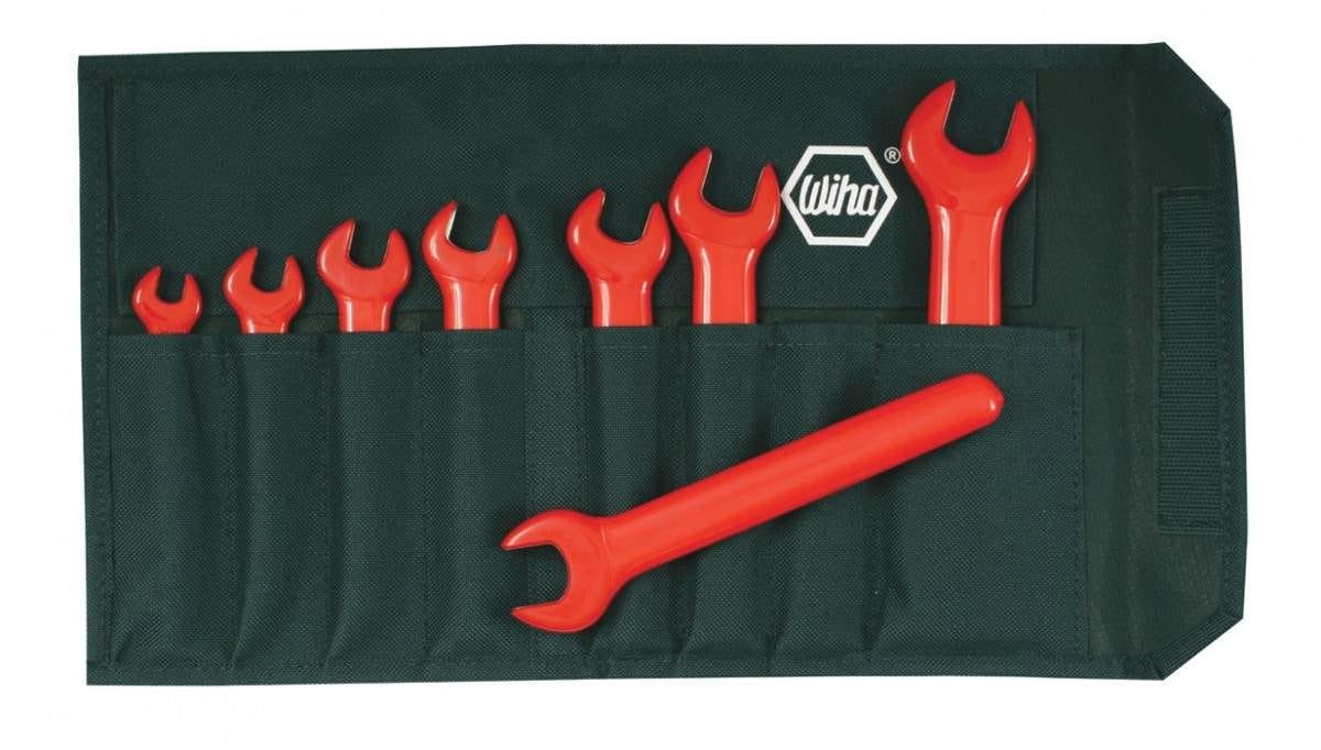 Wiha 20093 Insulated Open End Wrench 8 Piece Metric Set