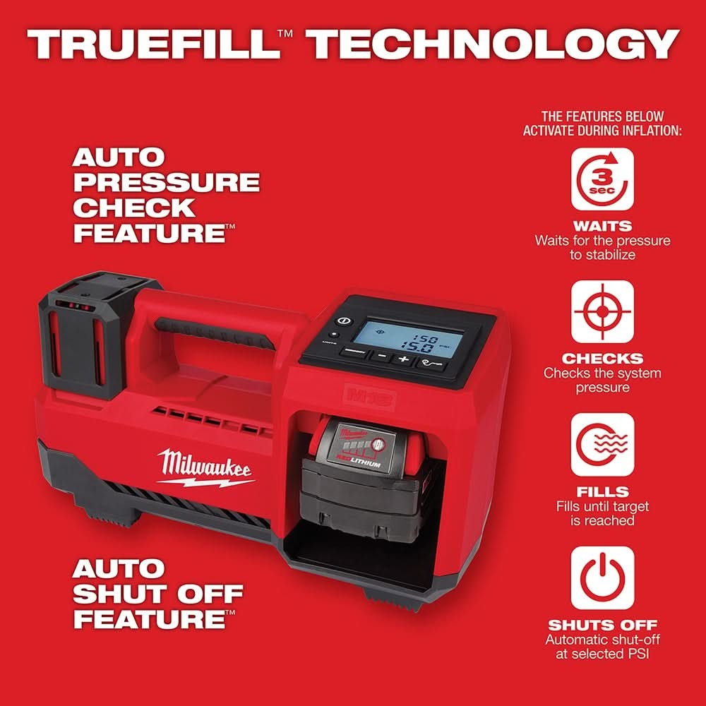 Milwaukee M18 Compact Tire Inflator, Tool Only (PROMO)