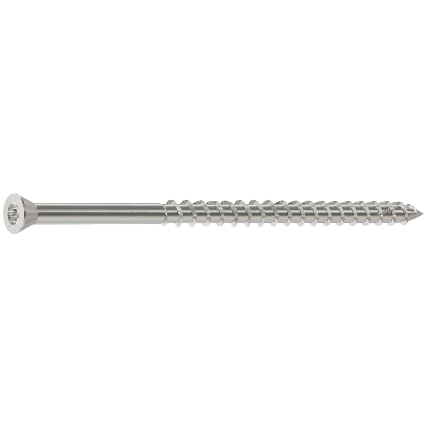 Simpson Strong-Tie T07300FWP Deck-Drive DWP WOOD SS Screw, #7 x 3-in. T-15, Trim Head, Type 316, 60-Pack