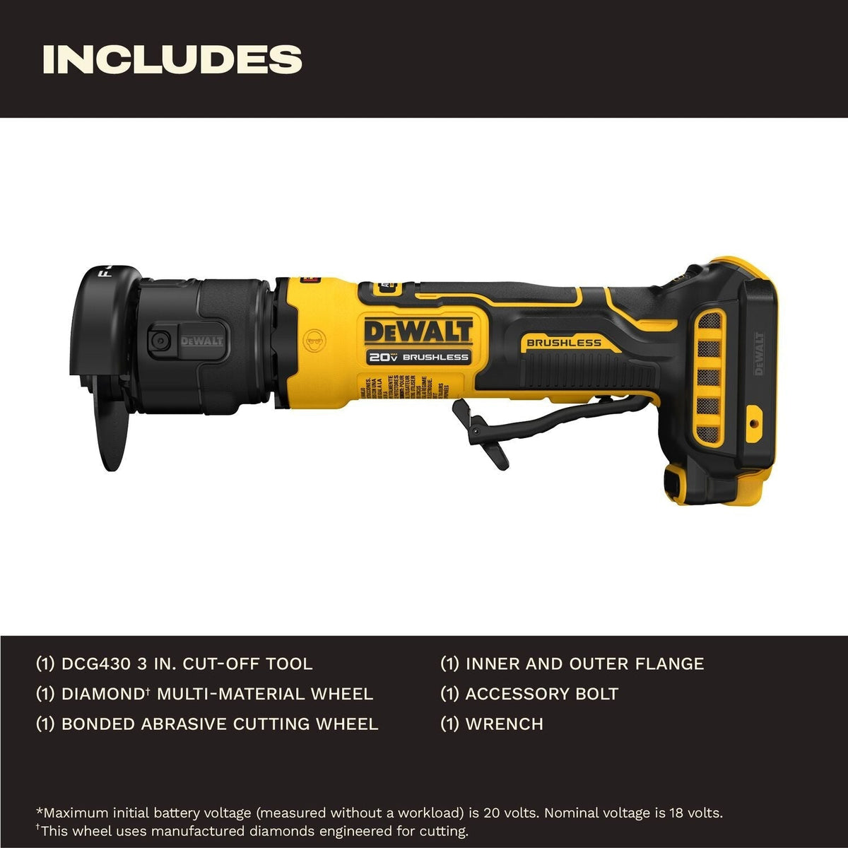 DeWALT DCG430B ATOMIC 20V MAX 3 in. Cut-Off Tool, Tool Only