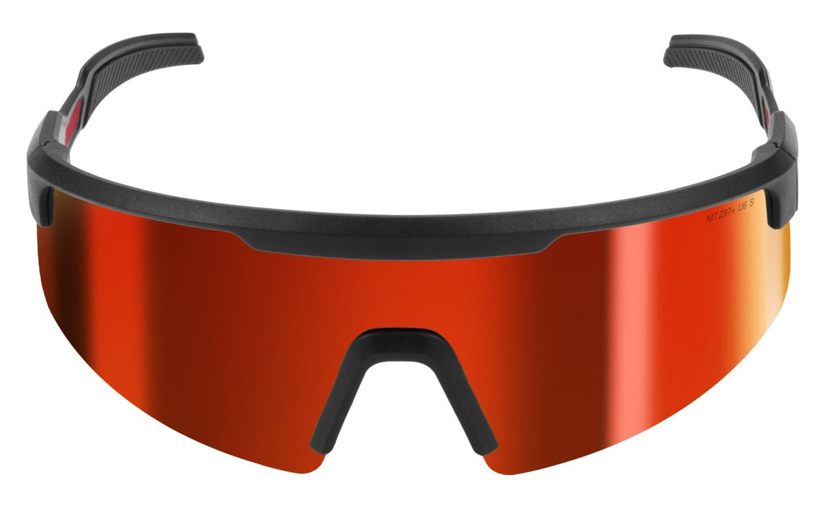 Milwaukee 48-73-2506 Wrap Around Red Mirrored Safety Glasses w/ Anti-Scratch Lenses