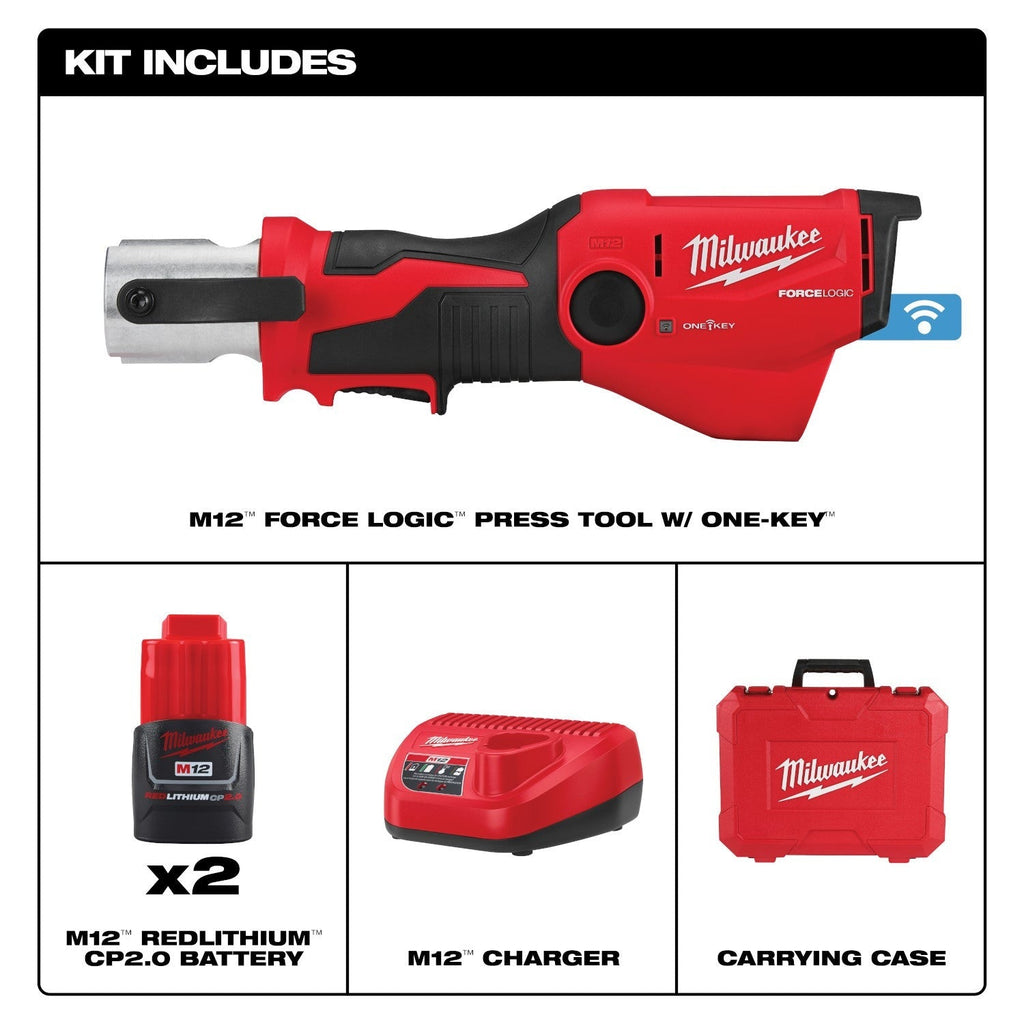 Milwaukee 2573-20 M12 FORCE LOGIC Press Tool Kit w/ ONE-KEY