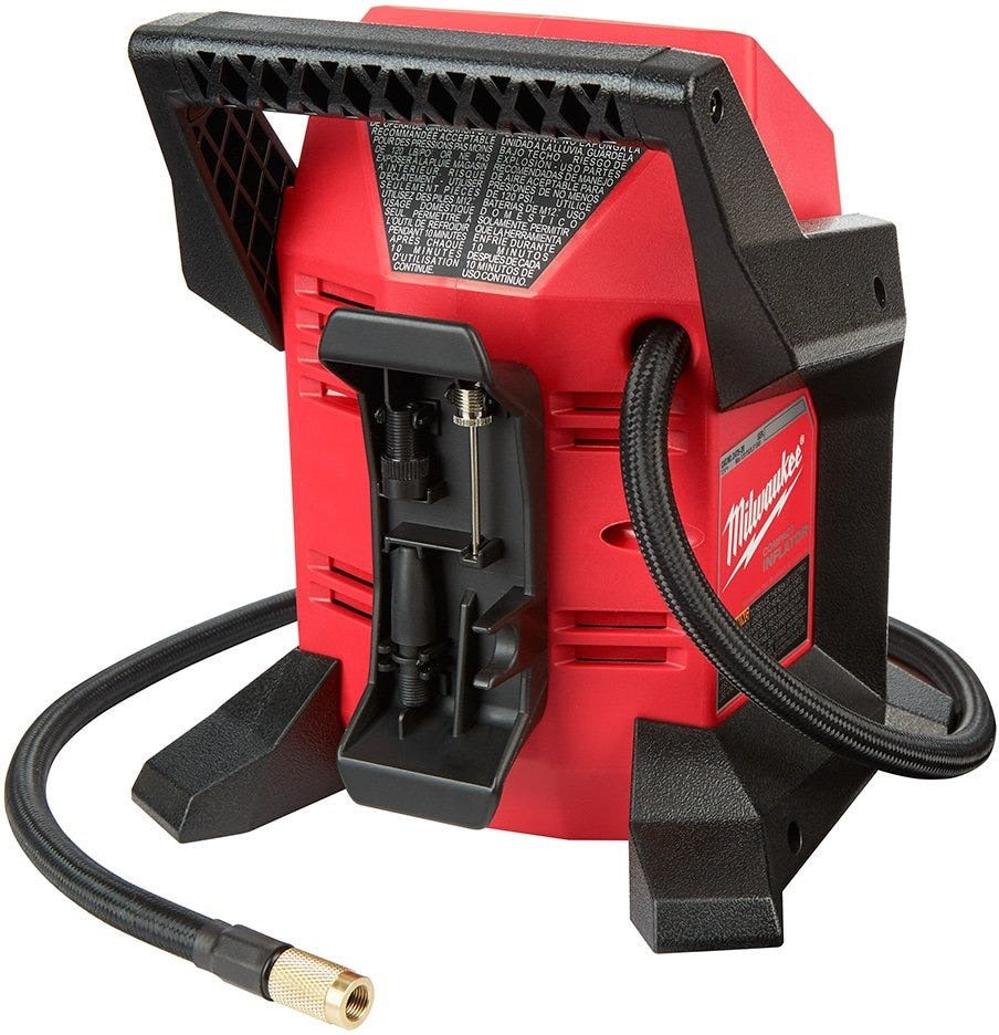 Milwaukee 2475-20 M12 Cordless Compact Tire Inflator w/ M12 REDLITHIUM HIGH OUTPUT XC5.0Ah Battery Pack