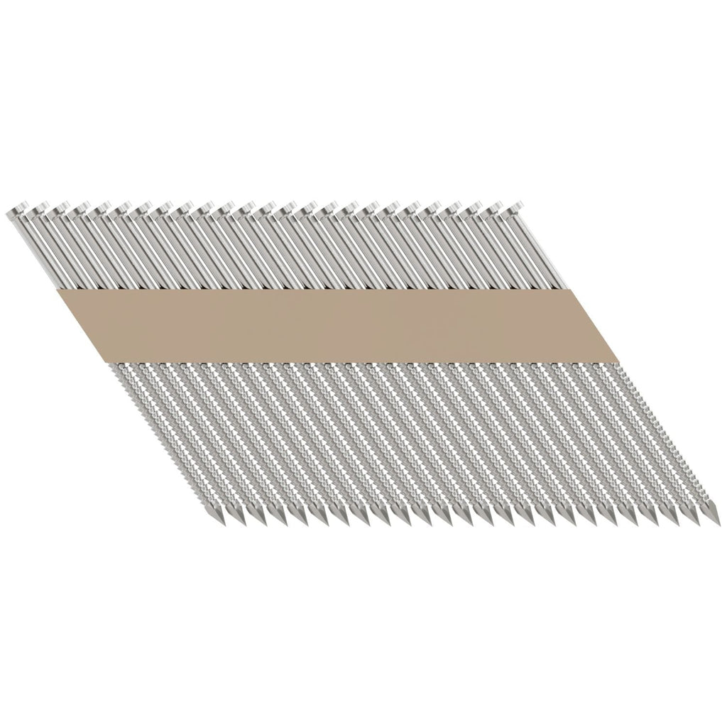 Simpson Strong-Tie S10A325T31 31°–34° Paper Tape, Clipped Head, Ring-Shank Nail, 3-1/4-in. Type 304, 1000-Pack
