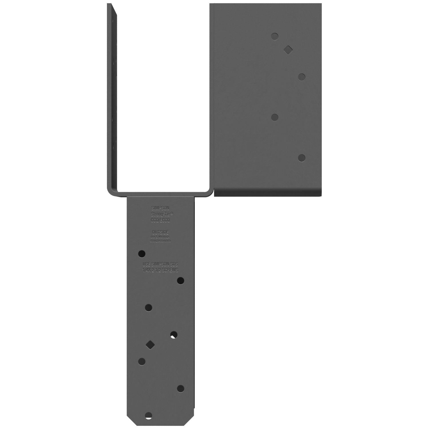 Simpson Strong-Tie L-Shape End Column Cap for 4x Beams, 6x Post w/ SDS Screws, Skewed Left (ECCLLQ464SDS)