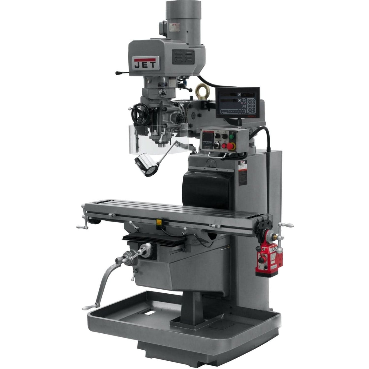 Jet Tools 690644 JTM-1050EVS2/230 Mill With 3-Axis Newall DP700 DRO (Quill) With X-Axis Powerfeed