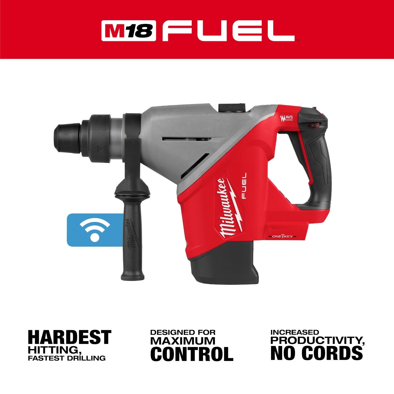 Milwaukee 2918-20 M18 FUEL 1-3/4-in. SDS MAX Rotary Hammer w/ ONE-KEY, Tool Only