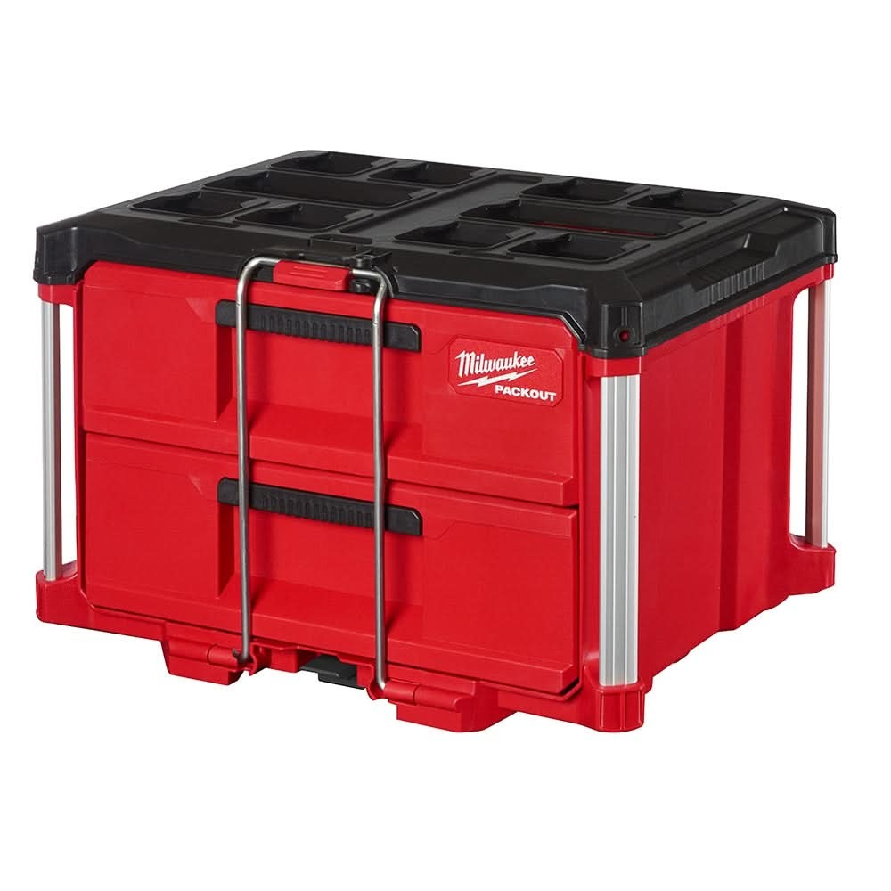 Milwaukee 48-22-8442 PACKOUT 2-Drawer Tool Box With PACKOUT Organizer SHOCKWAVE 100-Piece Impact Bit Set