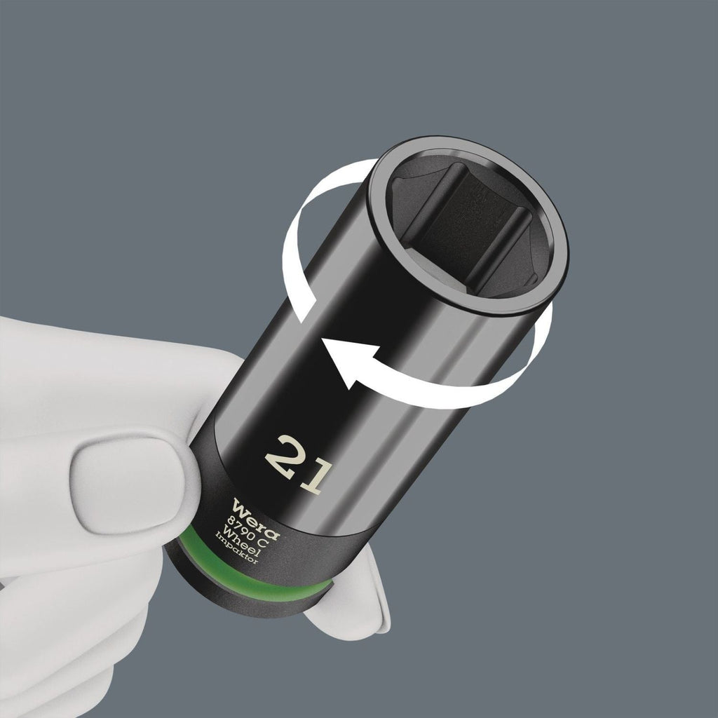 Wera 8790 C Wheel Impaktor Socket With 1/2-in. Drive, 21x85x32-mm.