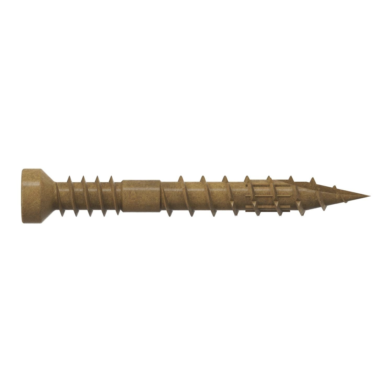 Simpson Strong-Tie FT07114R500 Finish Trim Screw, #7 x 1-1/4-in. T10, Trim-Head, Quik Guard, Tan, 500-Pack