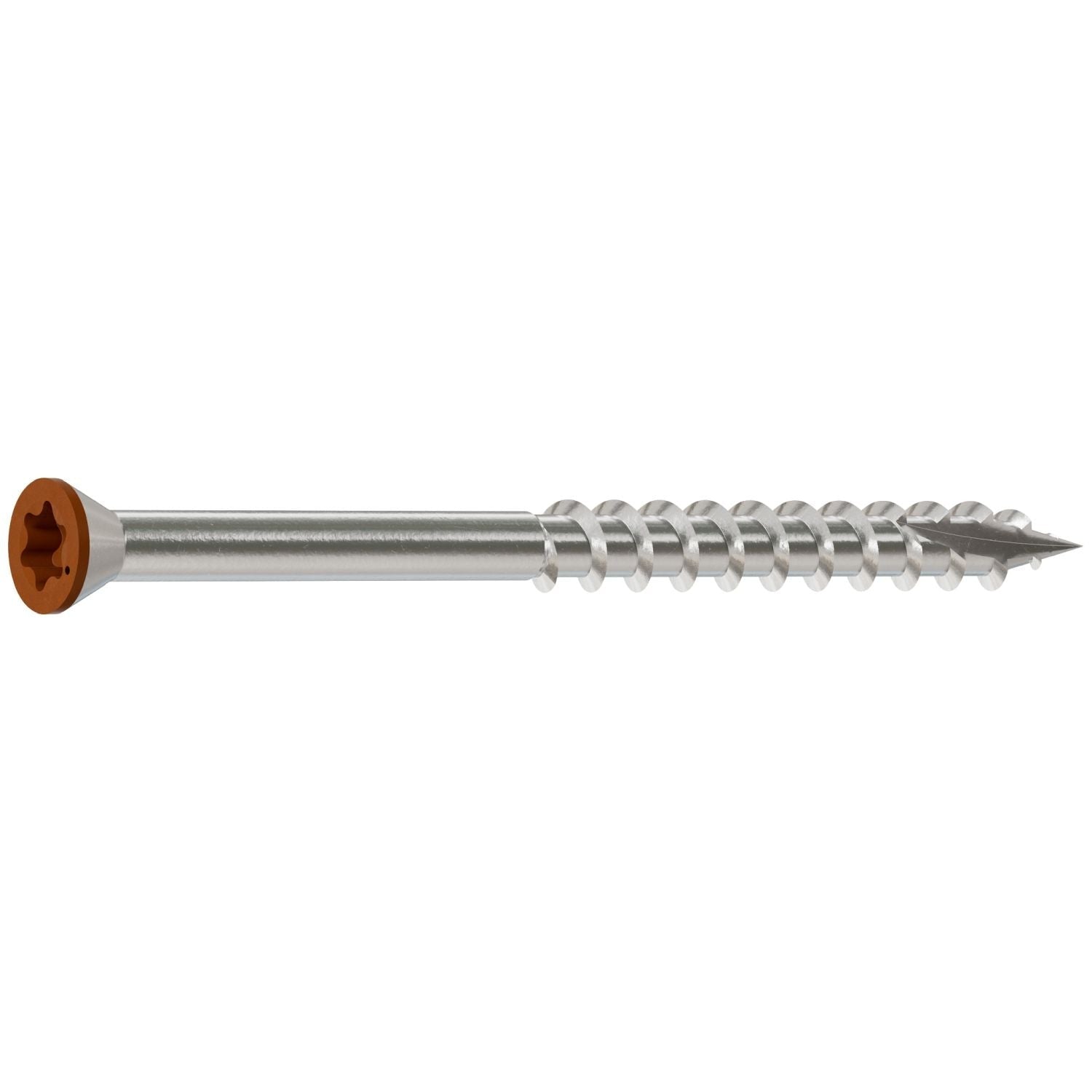 Simpson Strong-Tie T07225FT70TN04 Trim-Head Screw, 6-Lobe Drive, #7 x 2-1/4-in. T-15 Type 316, Tan 04, 70-Pack