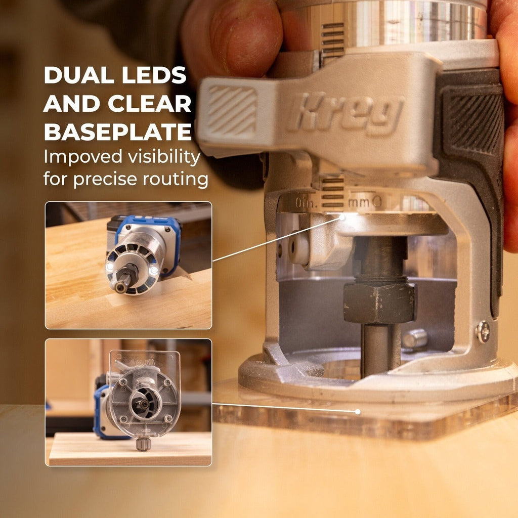 Kreg 20V Ionic Drive Cordless 1/4-in Trim Router + 2.0Ah Battery/Charger