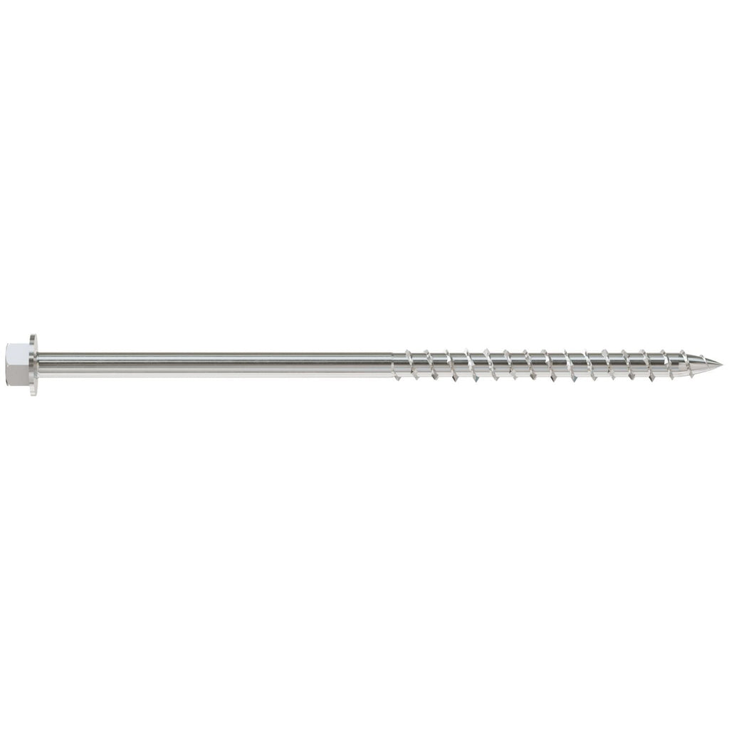 Simpson Strong-Tie SDWH19500SS-R100 Strong-Drive SDWH TIMBER-HEX SS Screw, 0.185-in. x 5-in. 5/16 Hex, Type 316, 100-Pack