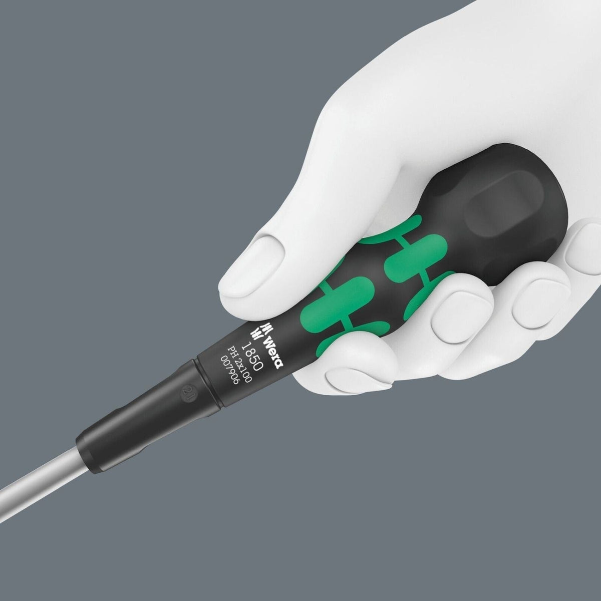 Wera 1850 Ph Kraftform Ball-Grip Phillips-Head Screwdriver, Ph 2x100-mm.
