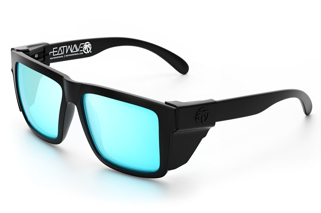 Heat Wave XL VISE Z87 Black Frame Arctic Chrome Lens Sunglasses