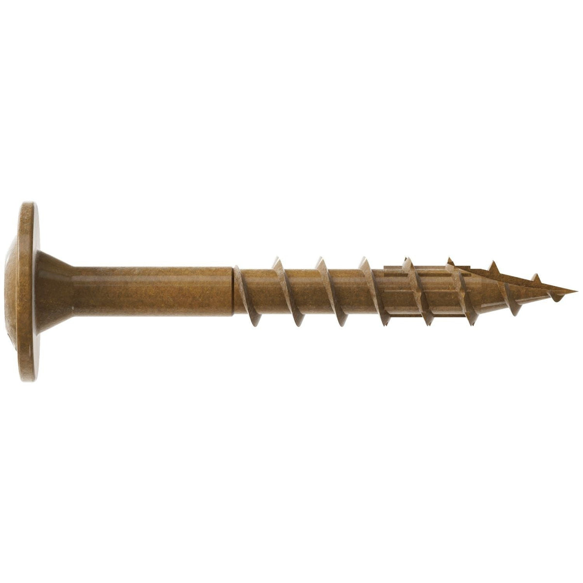 Simpson Strong-Tie CBT08114R100 Wafer-Head Construction Screw, #8 x 1-1/4-in. T20, Quik Guard, Tan, 100-Pack