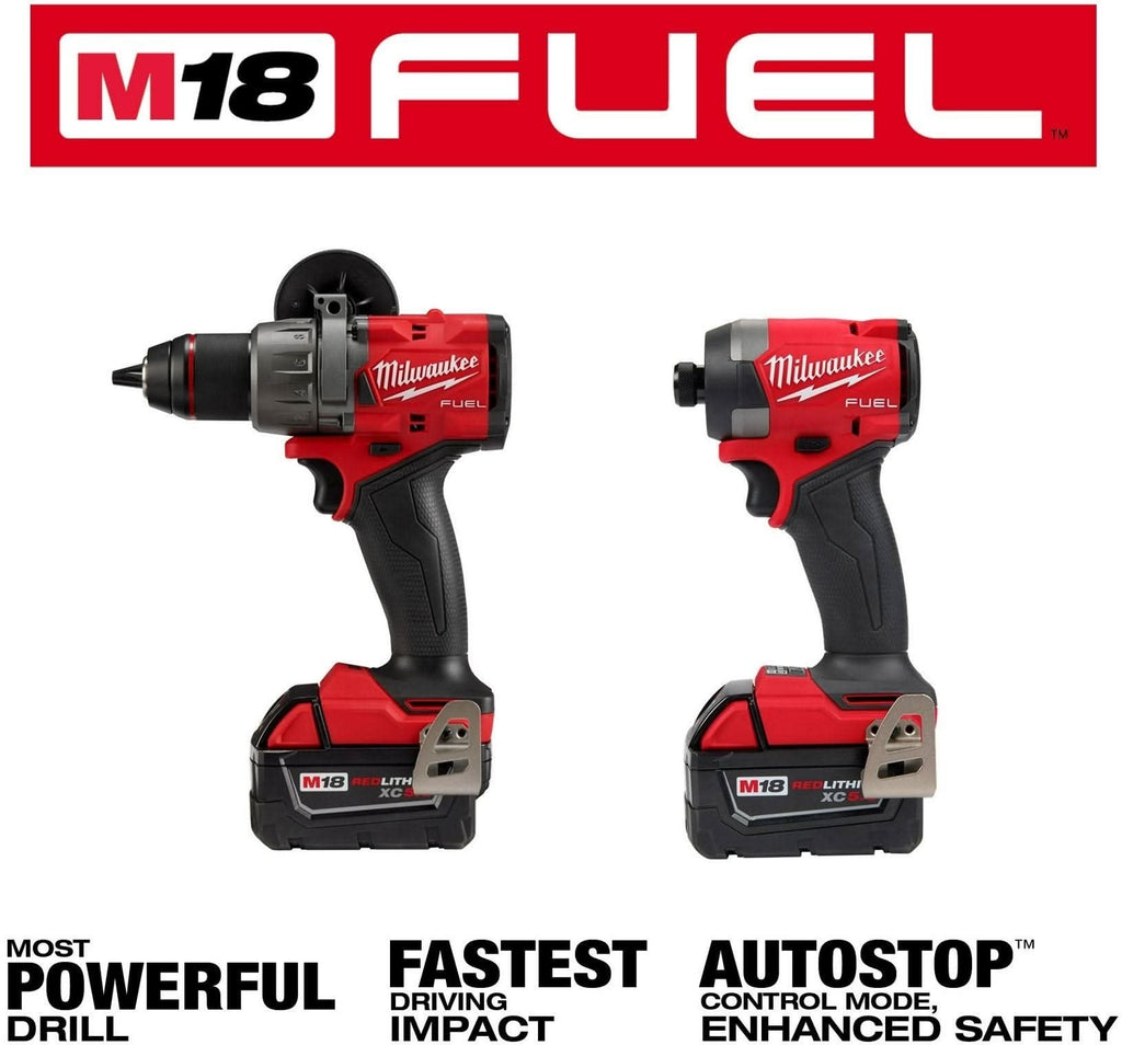 Milwaukee 3697-22 M18 FUEL 1/2-in. Hammer Drill and 1/4-in. Hex Impact Driver Combo Kit