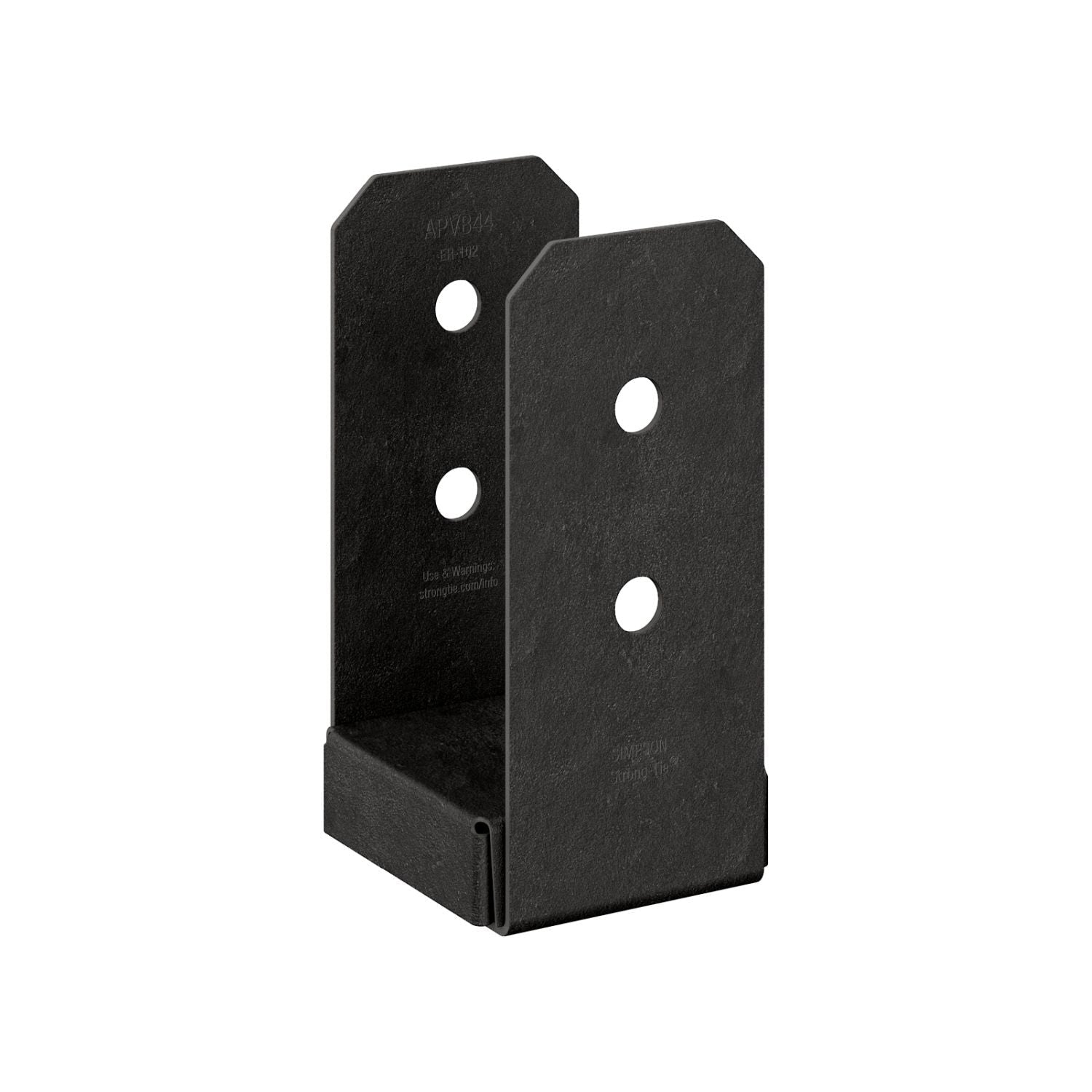 Simpson Strong-Tie APVB44 Outdoor Accents Avant Collection ZMAX, Black Powder-Coated Post Base for 4x4