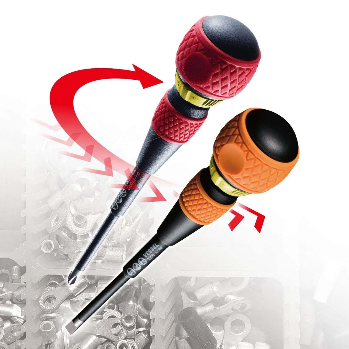 Vessel 22005EVA BALL GRIP Ratchet Screwdriver 5-Piece Set (22005EVA)