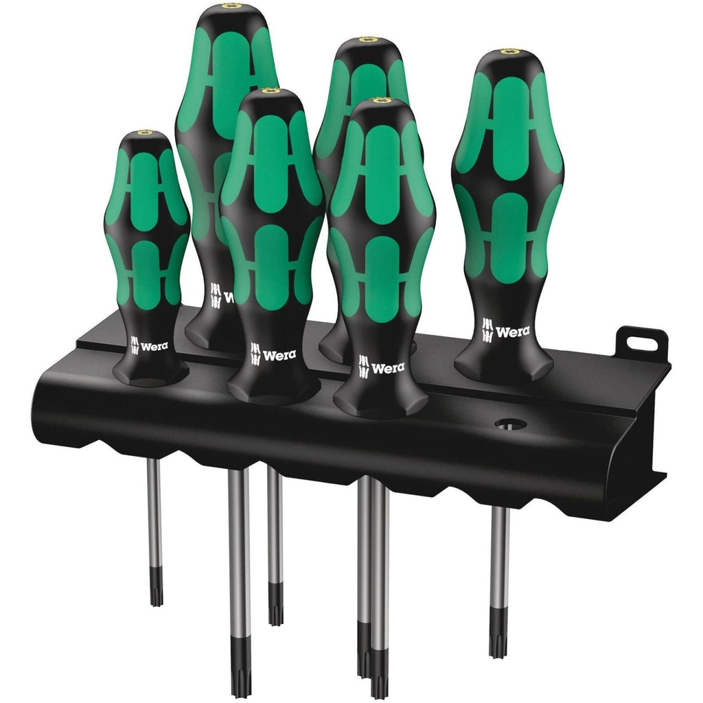 Wera 367/6 Torx Bo Kraftform Screwdriver Set And Rack, 6-Pieces